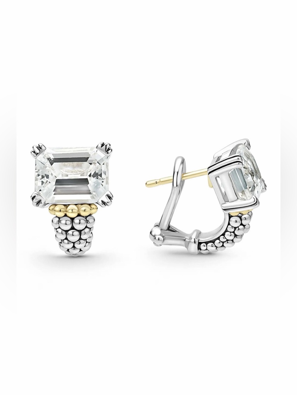 LAGOS Small Glacier White Topaz Half Hoop
Earrings